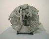 Postcard - Stoneware with porcelain slip and found silver stand 17 x 22 x 20cm